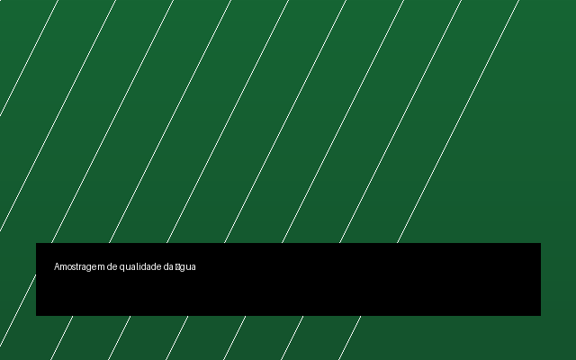 Amostragem de qualidade da água
